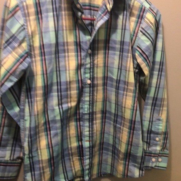 Tommy Hilfiger the flex size 10 long sleeve plaid button up - Picture 3 of 4